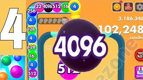 @jellymergegames - Bounce Merge 2048 (Unlocked 4096) Part 4 All Levels gameplay #bouncemerge