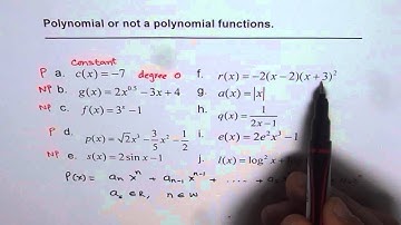 How to Explain if Function is Polynomial or Not