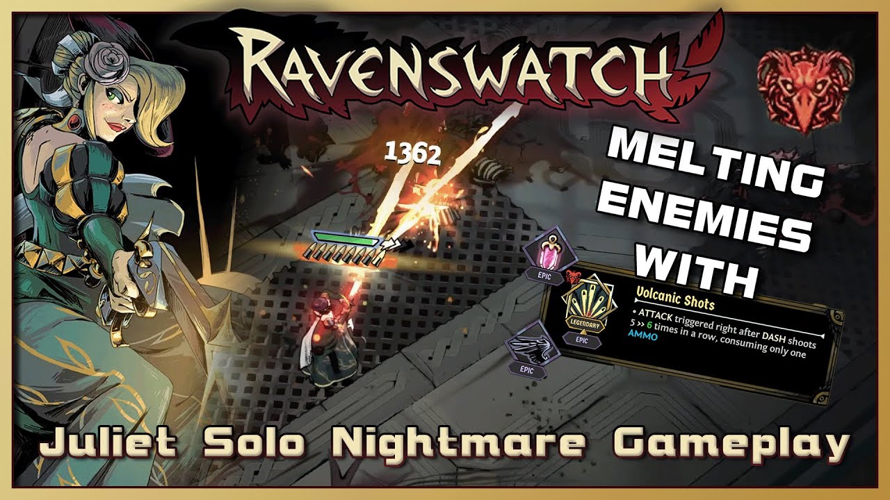 Rapid Fire Juliet Shreds The Game [Ravenswatch Gameplay | Juliet Solo Nightmare Difficulty]
