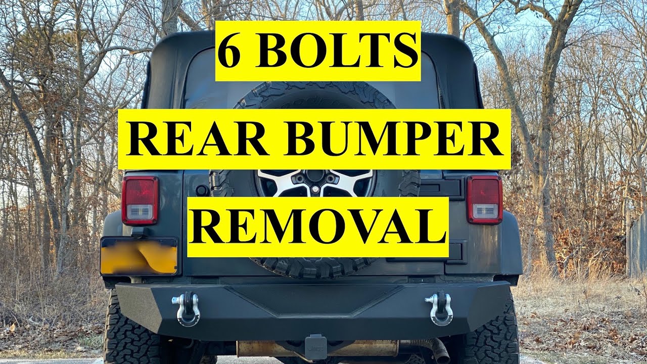 Back/Rear Bumper Removal Jeep Wrangler JK 20072018 6 Bolts Removal