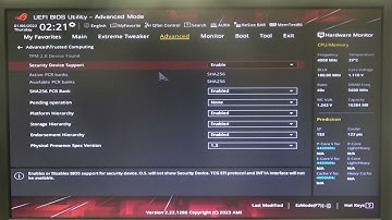 How To Enable & Disable Security Device Support In Asus Z790 Series