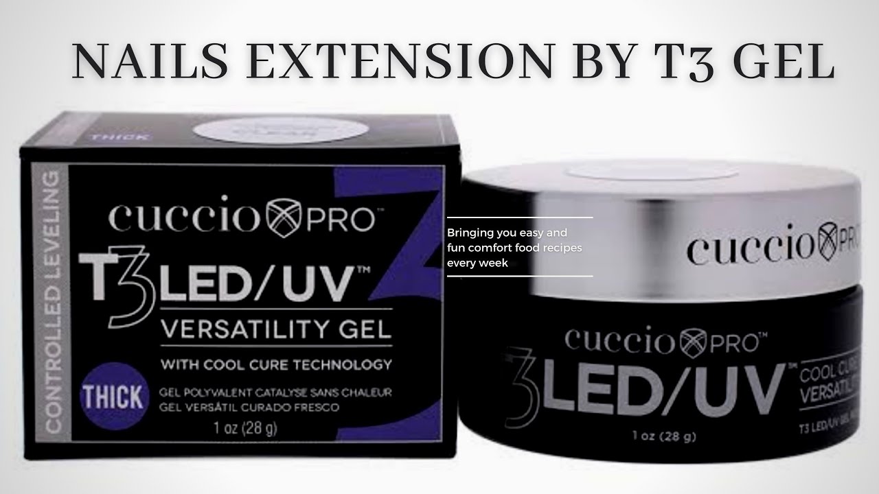 How to do nails extension by T3 led gel and U shine colour... nails