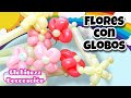 Como hacer flores con globos   #260 Decoración con globos