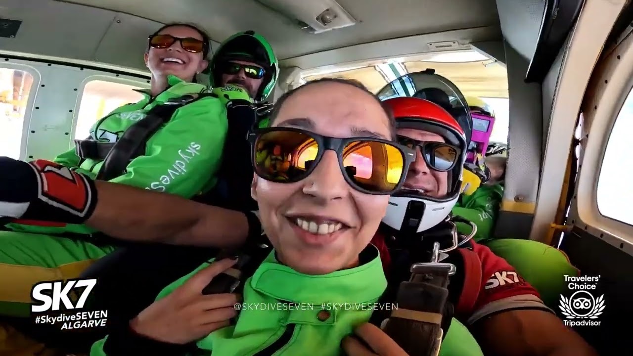 Tandem Skydive Salto de Paraquedas Algarve Jéssica