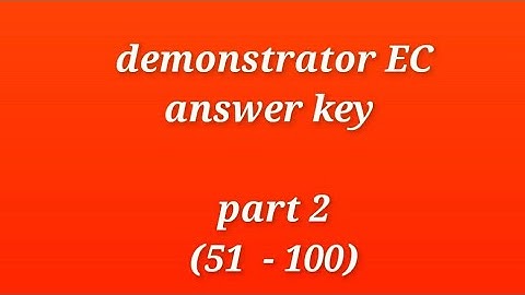demonstrator electronics and communication answer key part 2