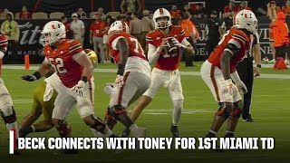 Carson Beck’s 1st Miami TD goes to Malachi Toney | ESPN College Football
