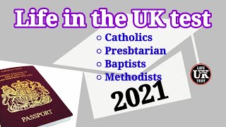 New Life in the uk test 2021, Information about Catholics, Presbyterians,Baptists and Methodist screenshot 4