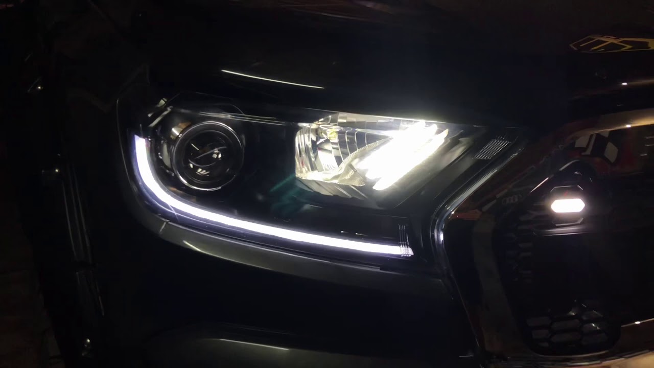 Ford ranger xlt - modificacion de opticas - led drl secuencial estilo ...