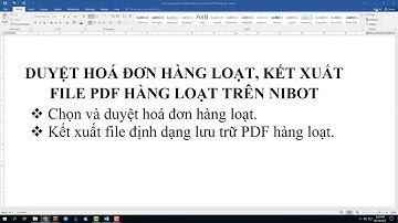 NIBOT - Duyệt hóa đơn, in hóa đơn PDF hàng loạt