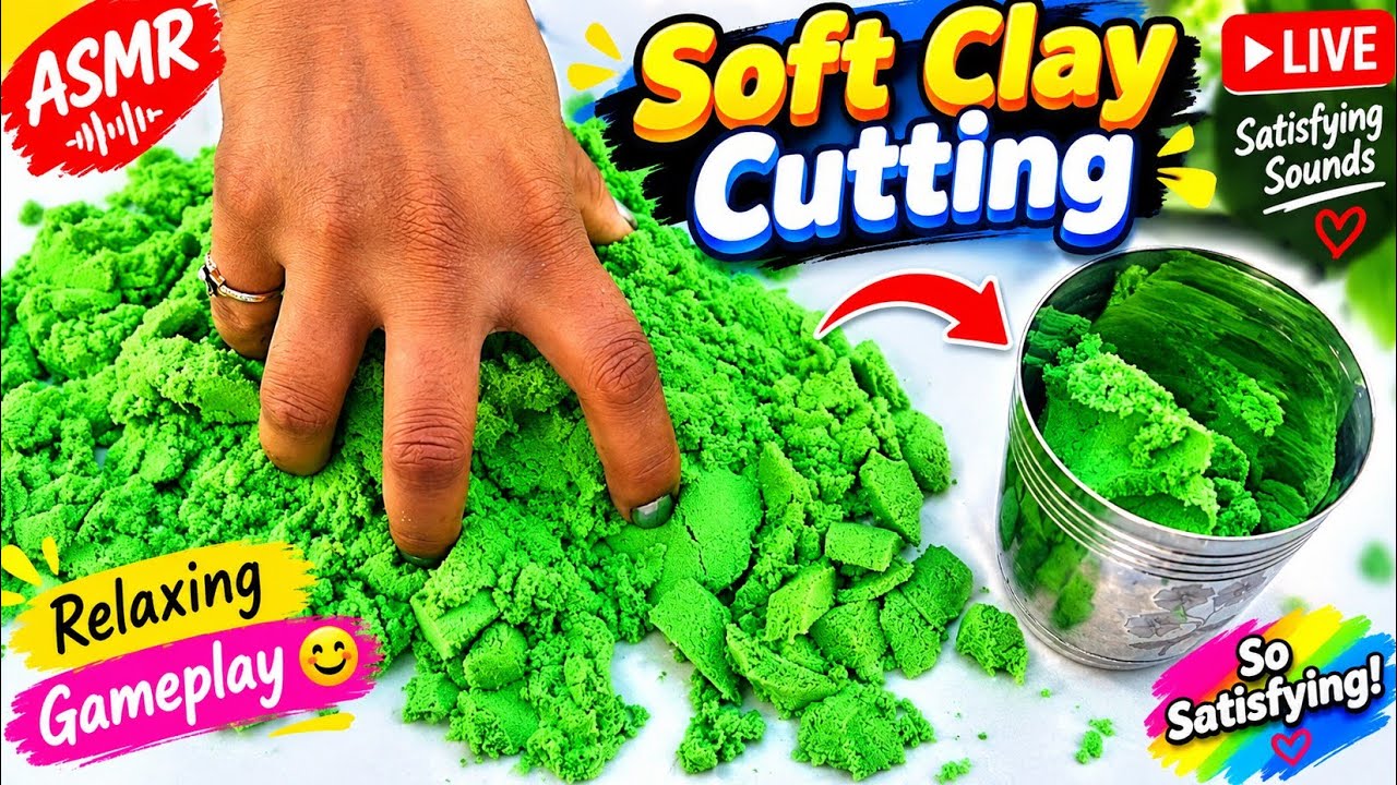 ASMR: CREATING BEAUTIFUL SHAPES FROM SAND, RELAXING & SOOTHING