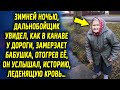 Зимней ночью, дальнобойщик увидел, как в канаве у дороги, что то лежит. Остановившись и подойдя…