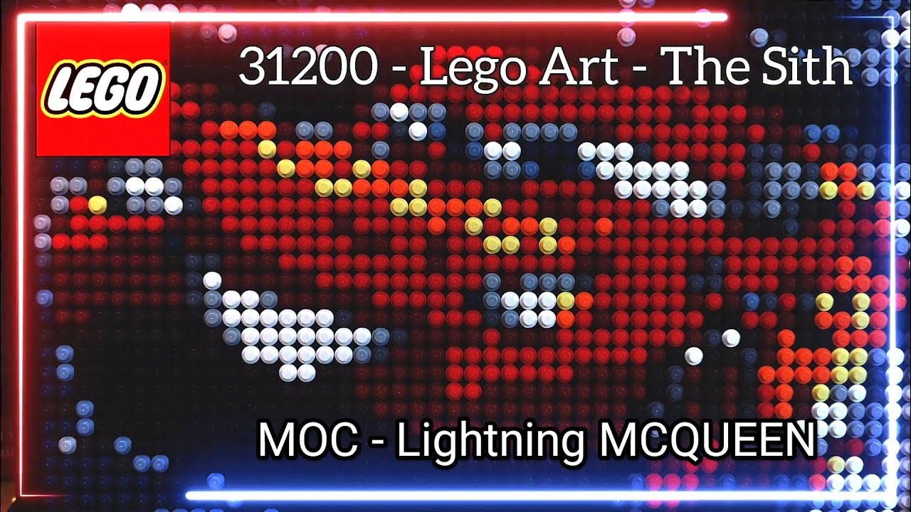 Lego Art   MOC   Lightning McQueen