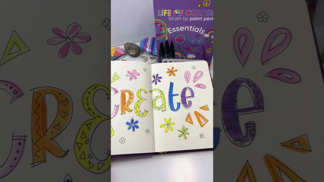 Brush tip paint pen lettering YouTube