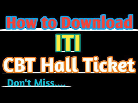 How to download ITI CBT Hall Ticket || ITI Hall Ticket || How to download ITI CBT admit Card