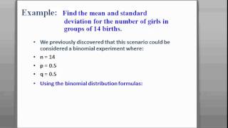 Binomial Distribution: Mean, Variance, and Standard Deviation
