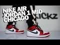 Nike air jordan 1 mid chicago  unboxing  on feet no comment