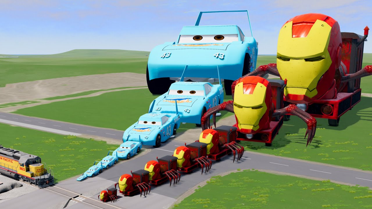 Big & Small Choo-Choo Charles Iron Man vs Big & Small King Dinoco | BeamNG.Drive