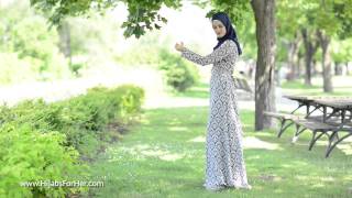 Hfh Hijabs For Her Nadja White & Navy Summer Slight Dress