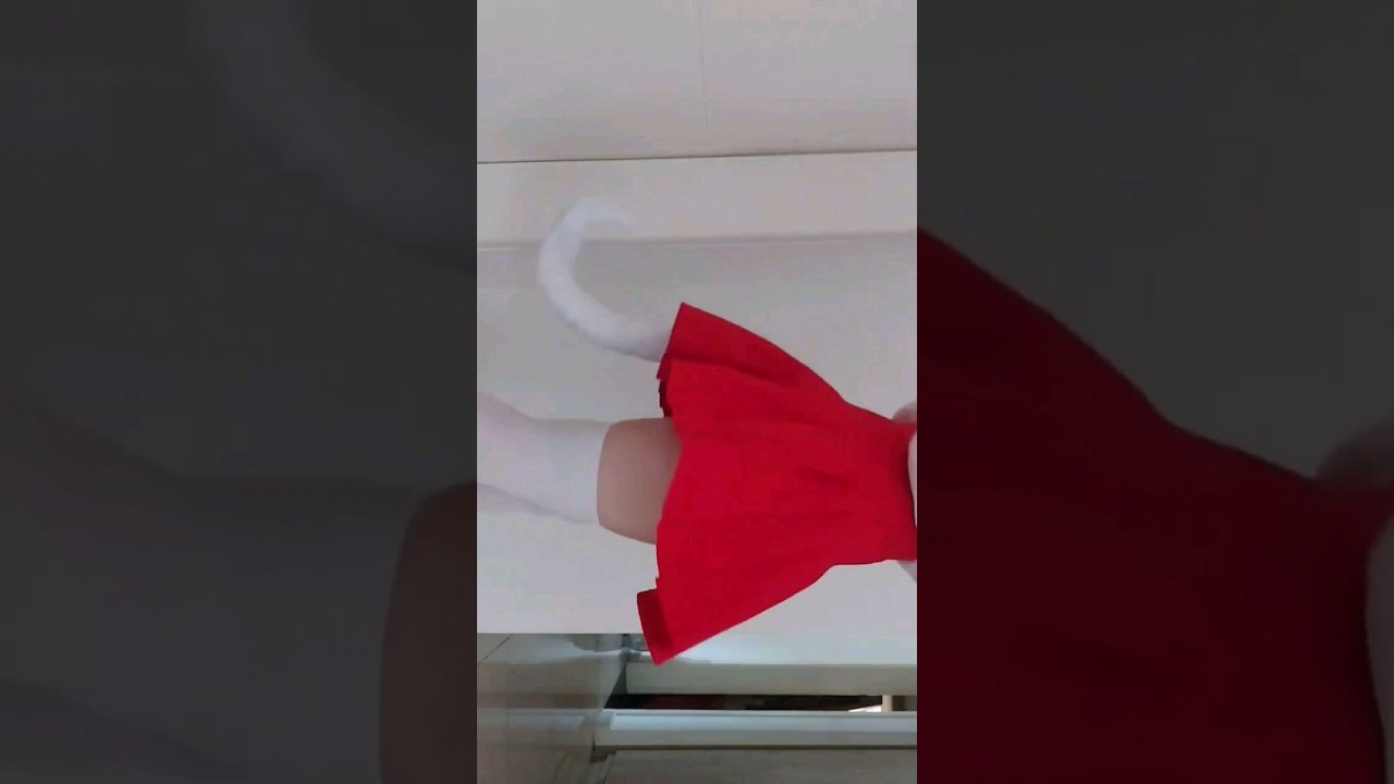 How to make Cat Tail 🐱 #halloween #cosplay #shorts