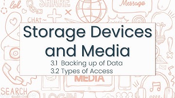 IGCSE ICT 6 - STORAGE DEVICES AND MEDIA PART1