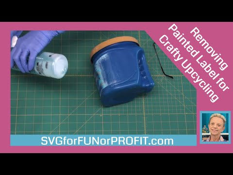 Removing Painted On Label For Crafty Upcycling
