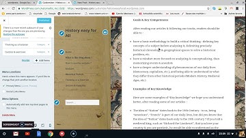 Create Menus in Wordpress