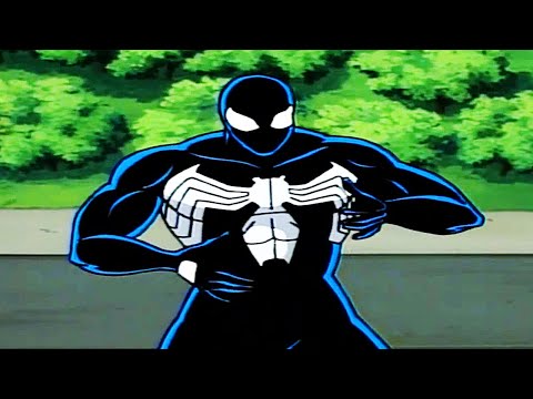 Человек паук черный костюм мультфильм