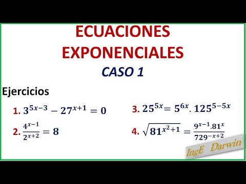 ECUACIONES EXPONENCIALES / CASO 1