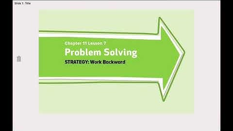 Grade 3 Math: Problem Solving Strategy: Work Backward
