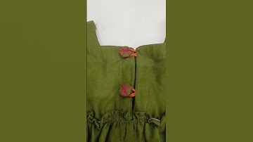 how to use extra button/how to make fabric buttons #embroidery#fashion#sewing