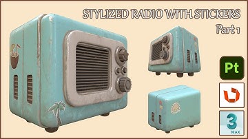 3d Modeling Stylized Radio With Stickers [3dsMax 2023 / Rizom] - Pt. 1