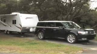 A look at the new takena trailer and ford flex tow vehicle.