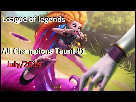 League of legends all champions taunt /w English subtitle #1 july/2019