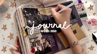 relaxing journal with me ☁️ the picture of dorian gray spread | real asmr journaling sounds + music screenshot 1