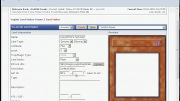 Yugioh Card Maker Tutorial