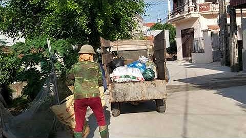 Xe công nông chở cát |công nông chở rác vệ sinh |Agricultural vehicles carrying sand |HIEU EXCAVATOR