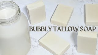 HOW TO MAKE A BUBBLY 100% TALLOW SOAP!