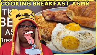 ASMR Cooking Breakfast w/eggs hash browns thick bacon | Cooking with Chef Tuan | AyChristene Reacts