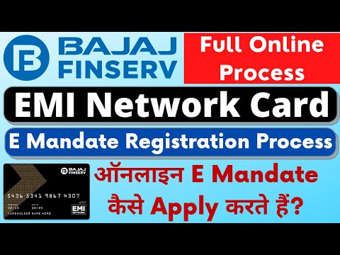 How to Apply E Mandate Online | Bajaj EMI Network Card Online E Mandate Registration Process