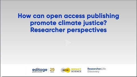 [Open Access Week 2022 special] How can open access publishing promote climate justice?