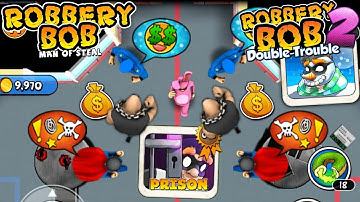 Robbery Bob - Prison vs Robbery Bob 2 Gameplay Walkthrough Ep 34