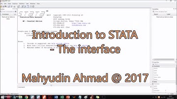 Intro to STATA - The interface