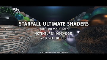 Starfall Ultimate Shaders - ELEMENT3D Material Package (After Effects)