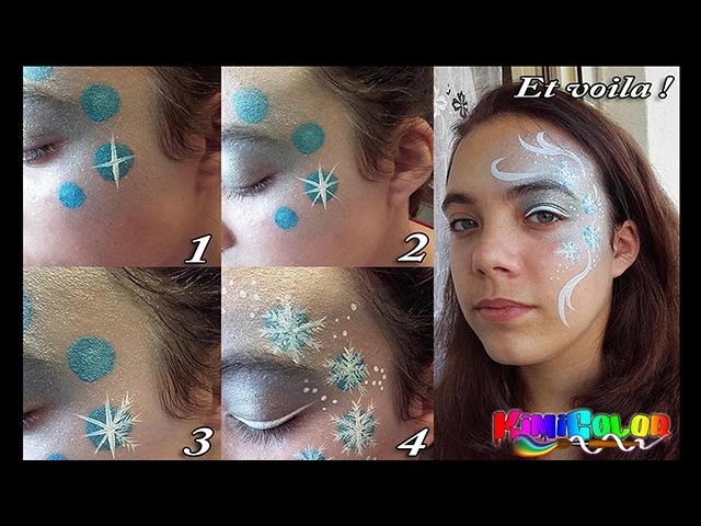 Maquillage pour enfant : Style reine des neiges 