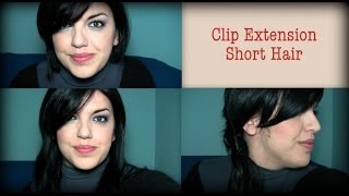 extension a clip su capelli corti