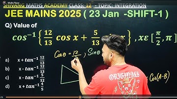 JEE MAINS 2025 ( 23 Jan  -SHIFT-1 ) #jee 2025 #inversetrigonometricfunctions#jeemaths #jee2026