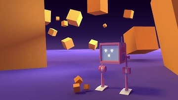 Blender lowpoly minimalist Robot speed modeling