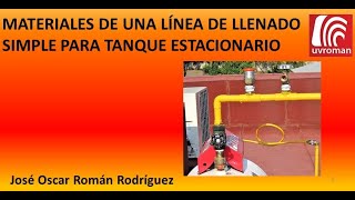 Materiales correctos de una línea de llenado simple para tanque estacionario que almacena Gas L.P.