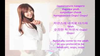 G.NA (지나) - Oops! ft. Ilhoon of BTOB (Hangul/Romanized/English Sub) Lyrics