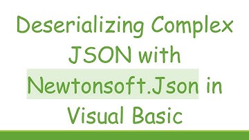 Deserializing Complex JSON with Newtonsoft.Json in Visual Basic